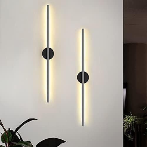 Black Linear LED Wall Light 100cm