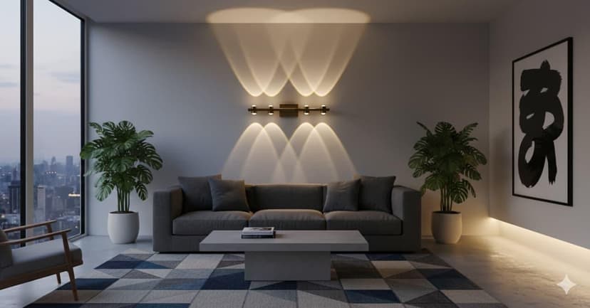 Gold LED Wall Washer Light 44cm