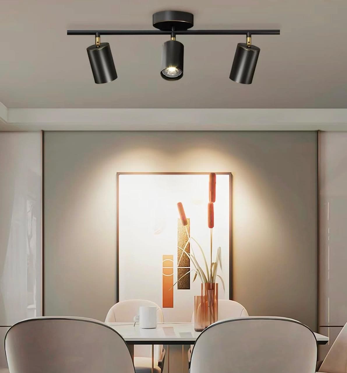 LED Track Light with Rotating Spotlight Heads