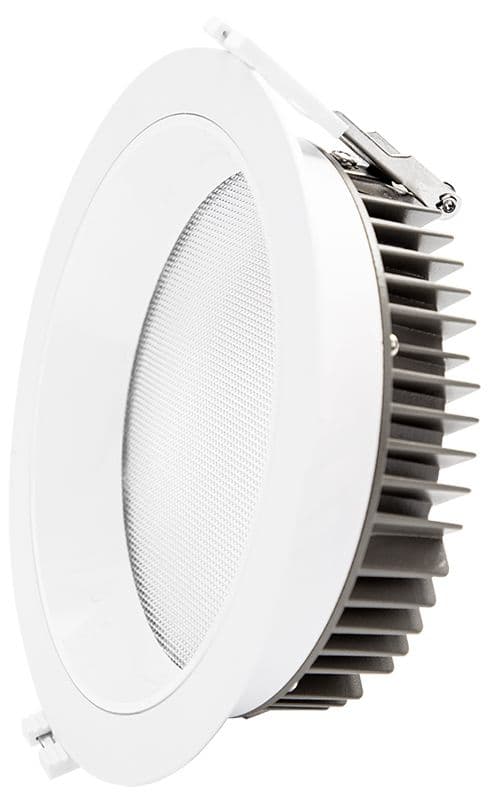 20W LED recessed downlight, side profile on plain background